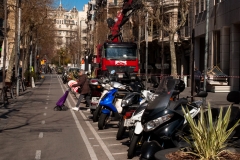 Barcelona - Motorräderparkstreifen
