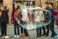 Barcelona - Riesenseifenblase