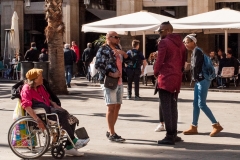 Barcelona - eine Rollstuhlfahrerin